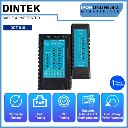 DINTEK DCT-010 Cable & PoE Tester DINTEK DCT-010 Cable & PoE Tester